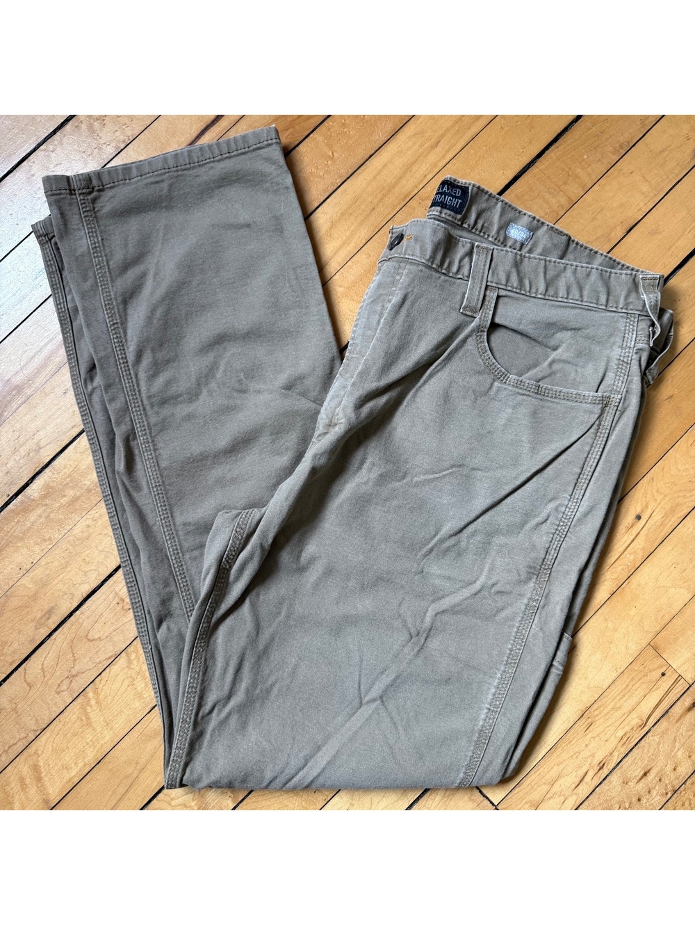 Ariat Rebar M4 Relaxed Straight Canvas Work Pants Field Khaki 40x34
